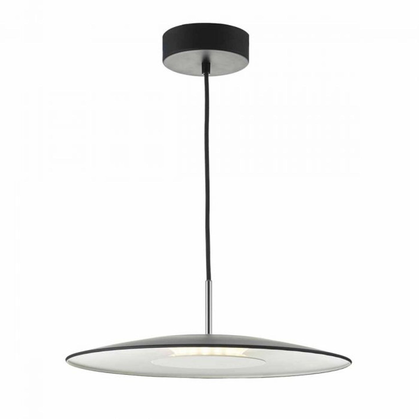 Enoch Single LED Pendant with Stainless Steel Detailing