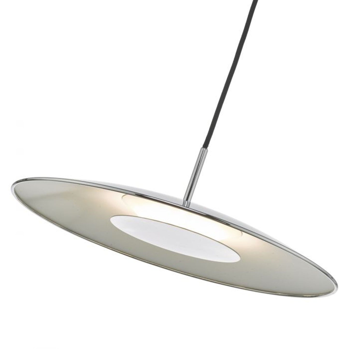 Enoch Single LED Pendant with Stainless Steel Detailing