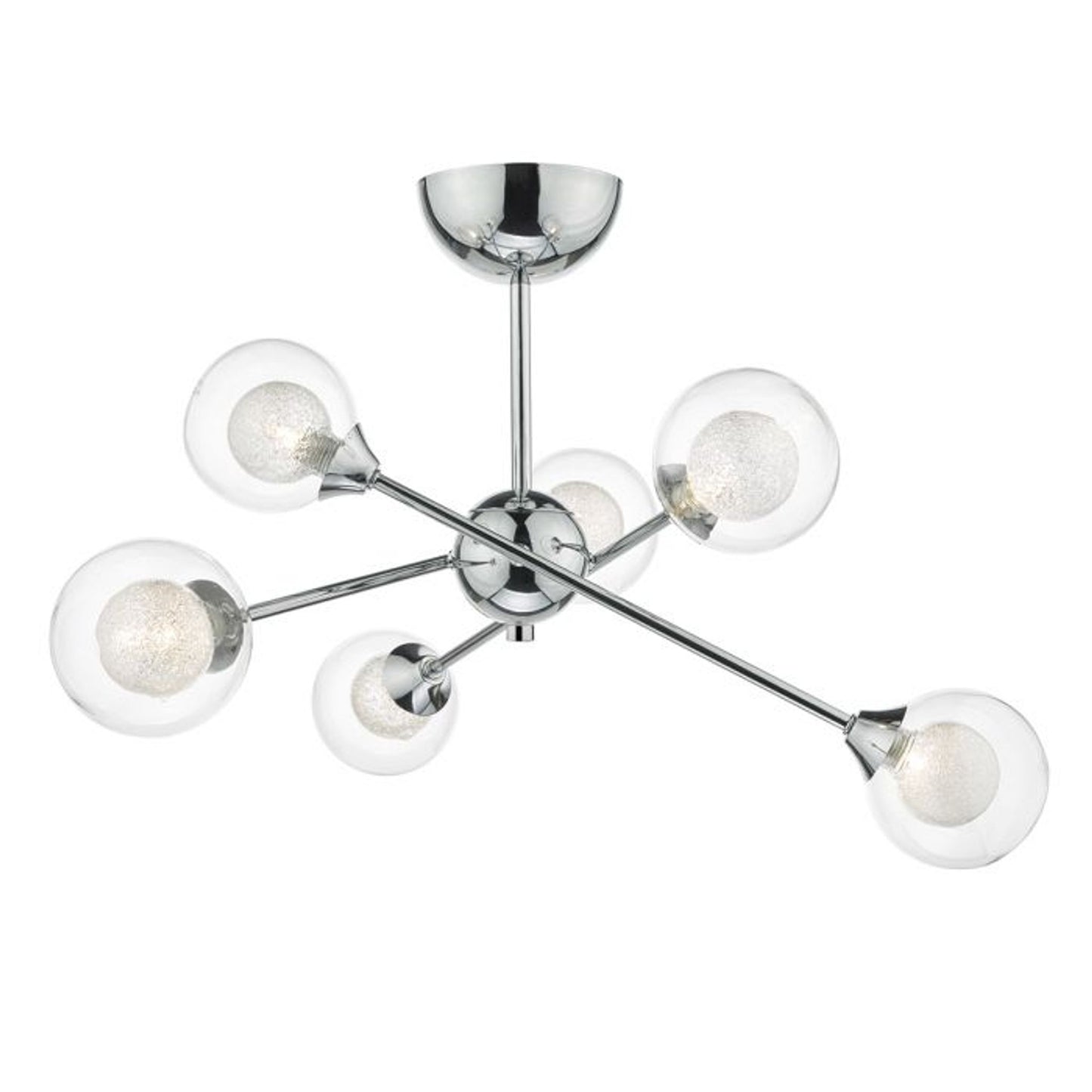 Zeke 6-Light Semi Flush Polished Chrome