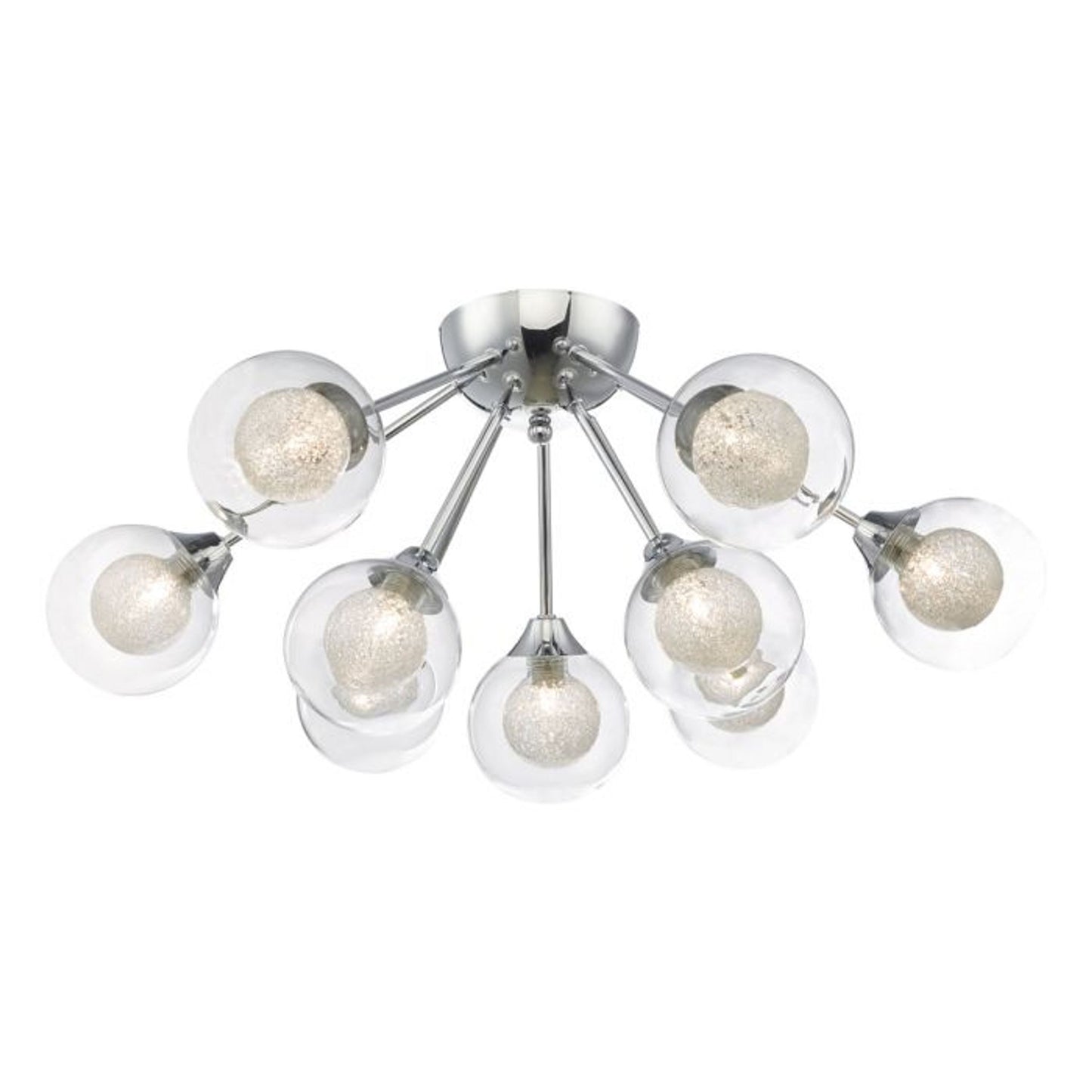 Zeke 9-Light Semi Flush Polished Chrome