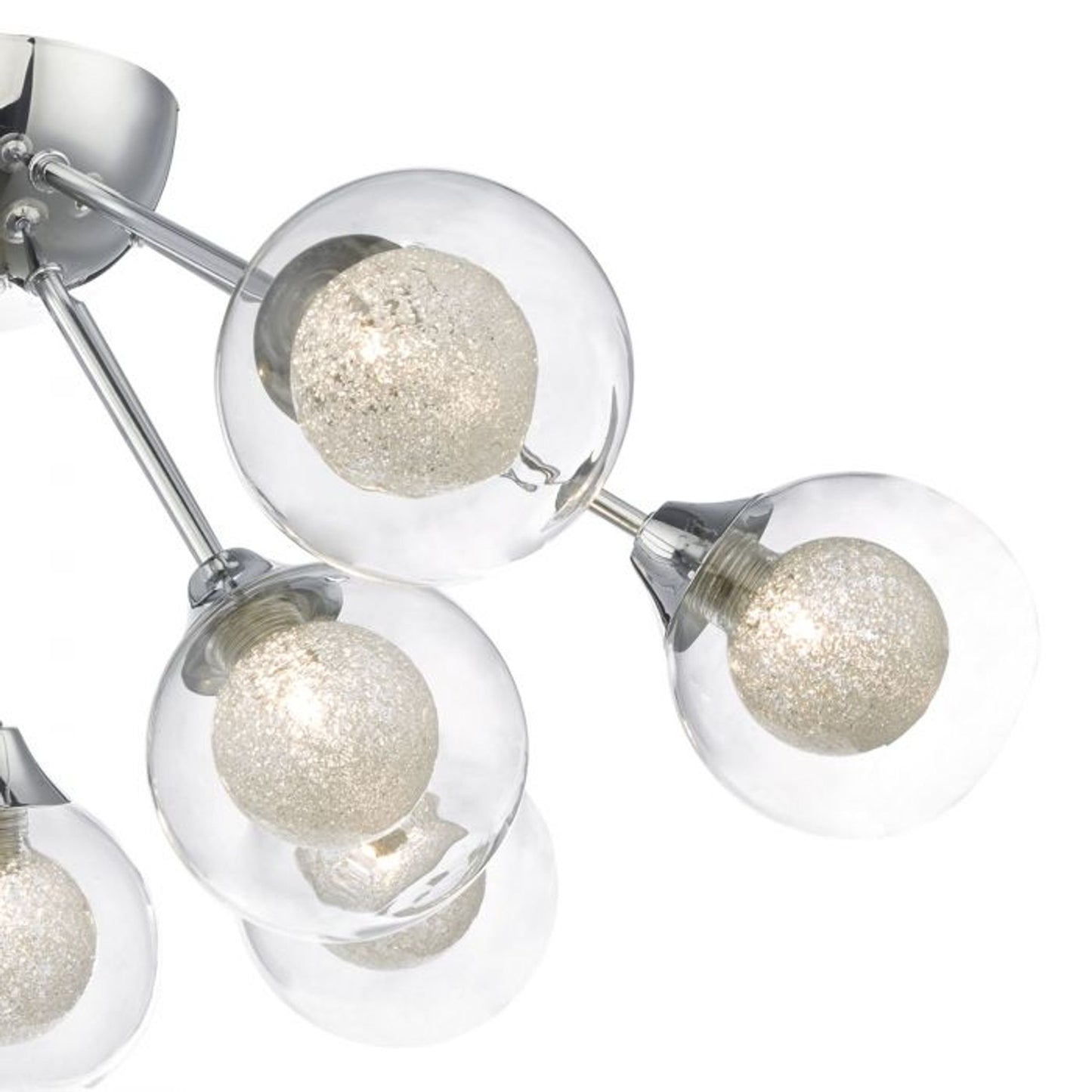 Zeke 9-Light Semi Flush Polished Chrome