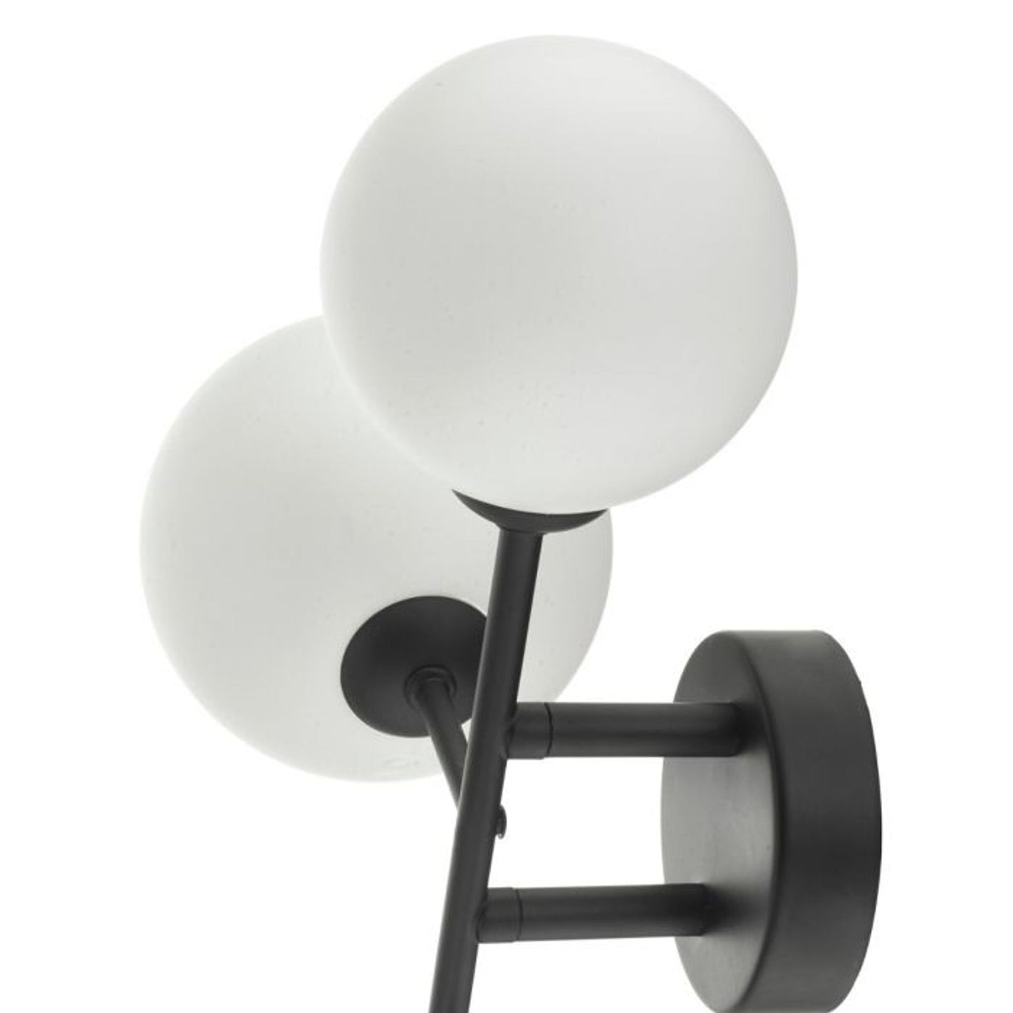 Euan 3-Light Wall Lamp Black with Opal Glass