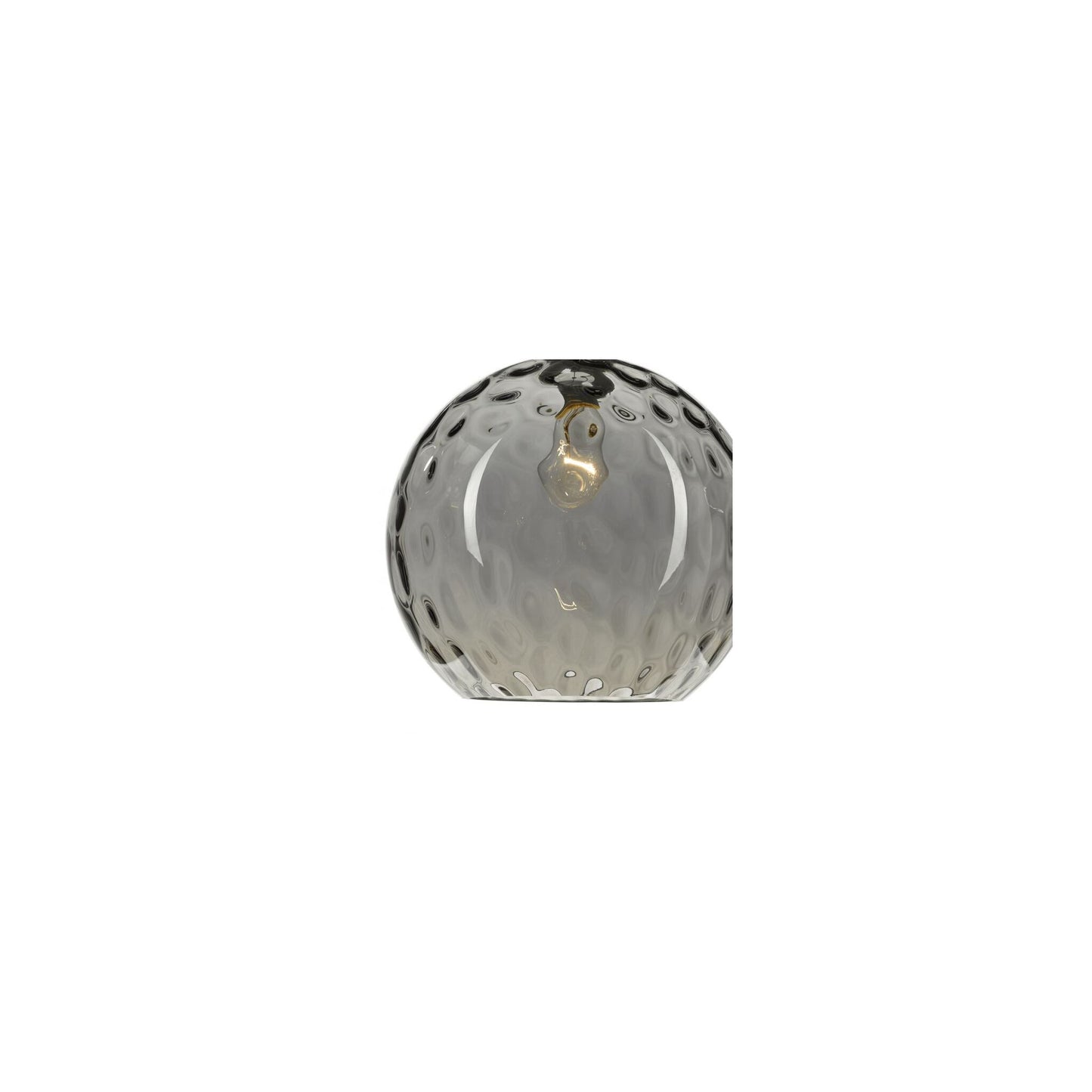 Aulax 1-Light Pendant Silver Smoked Glass with Dimple Effect