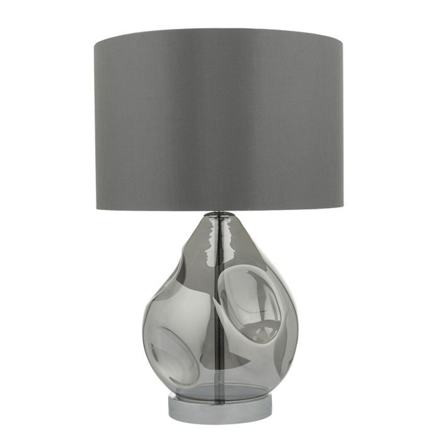 Quinn Blown Glass Table Lamp with Satin Silk Shade