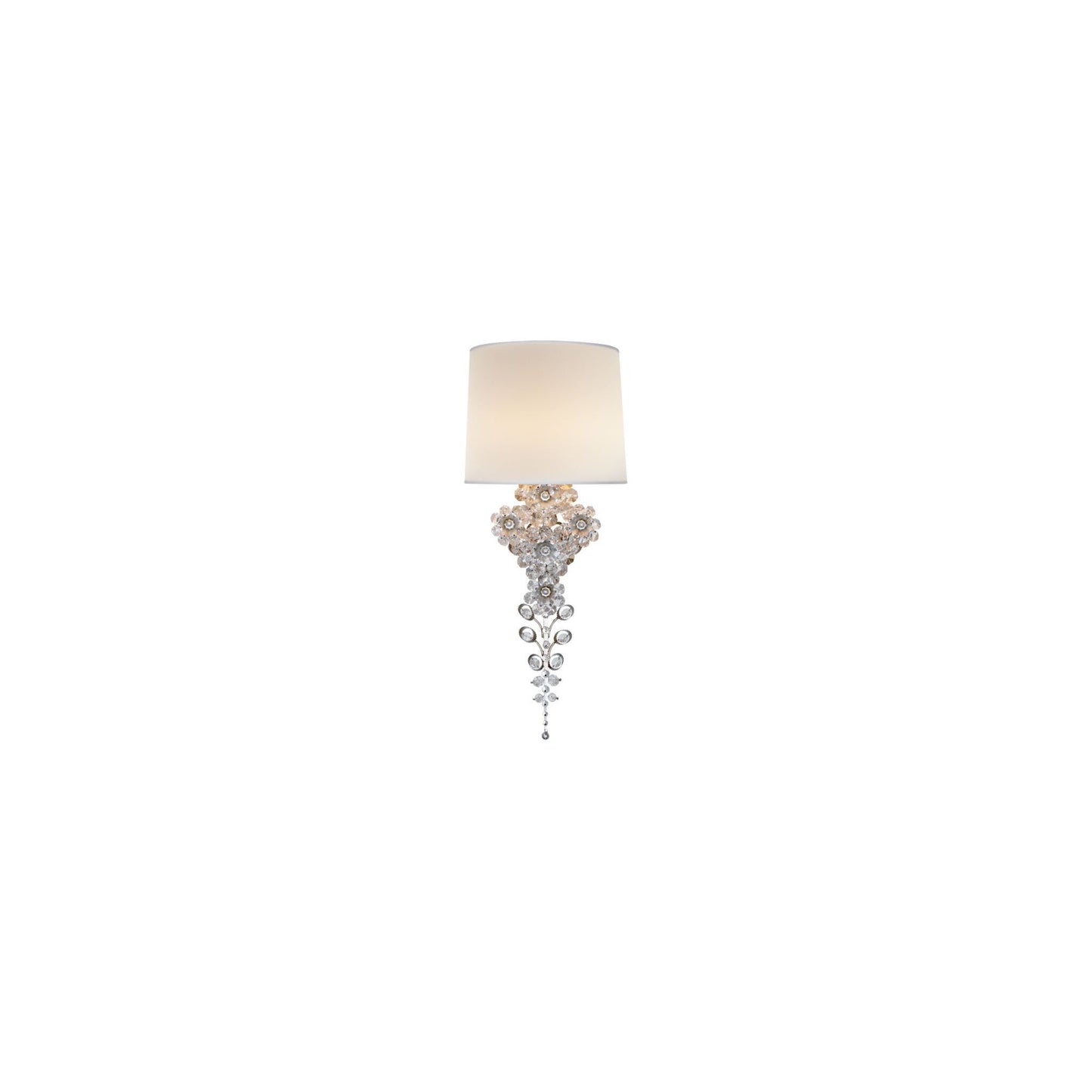 Claret Tail Sconce with Linen Shade