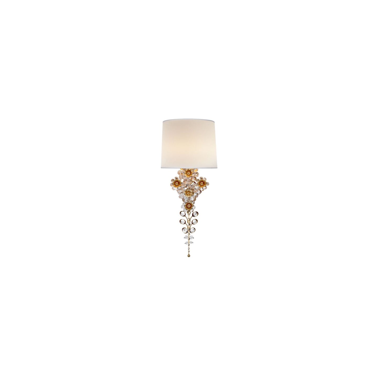 Claret Tail Sconce with Linen Shade