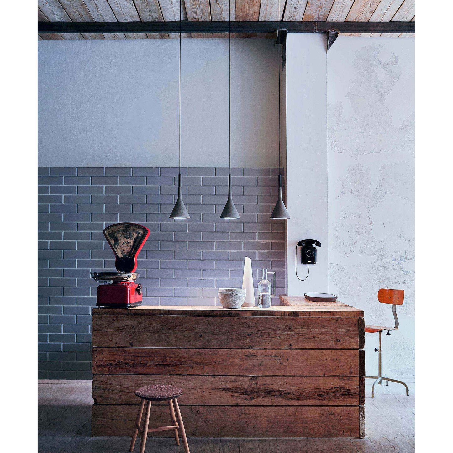 Aplomb G9 Texture Pendant with Concrete & Aluminium