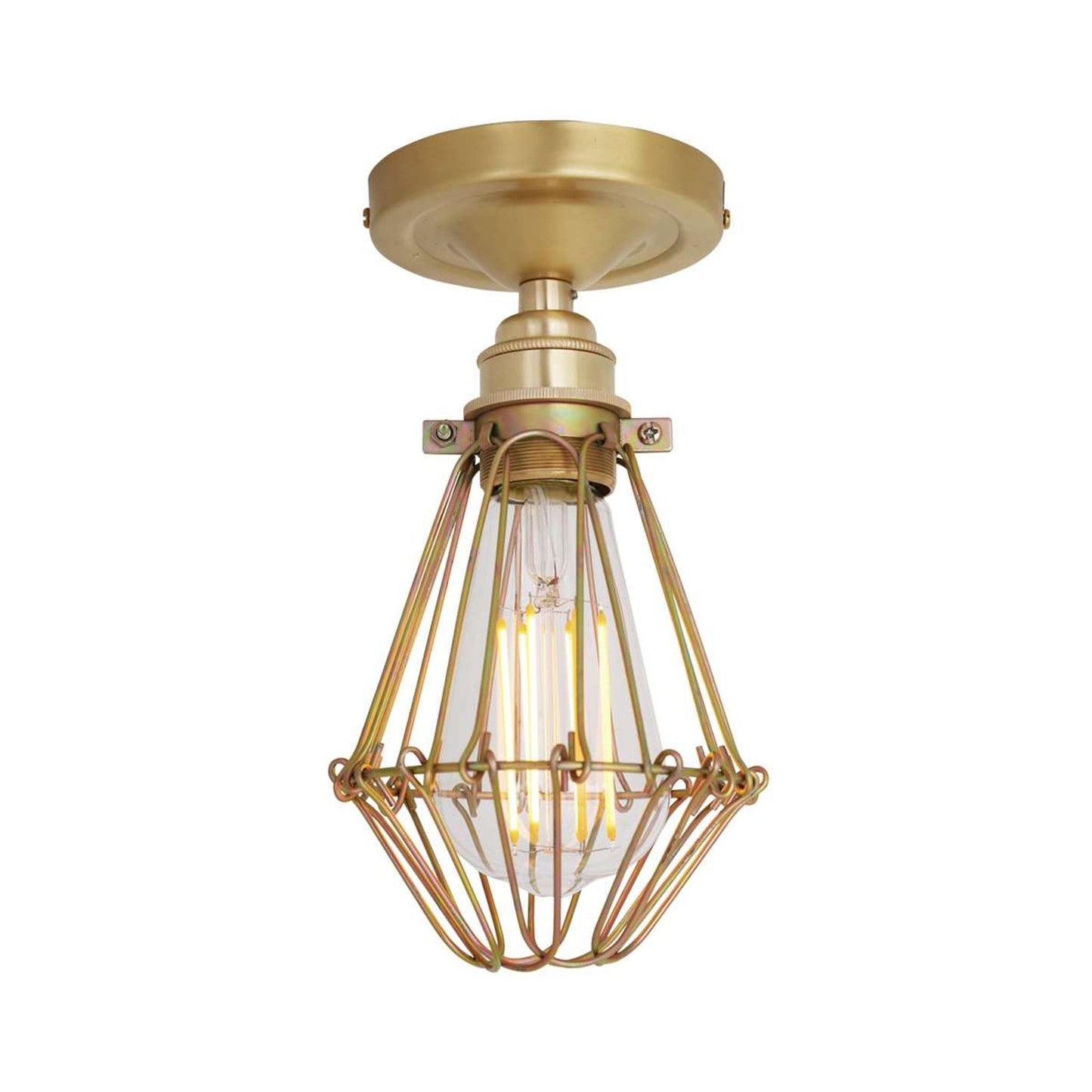 Apoch Industrial Cage Flush Ceiling Light