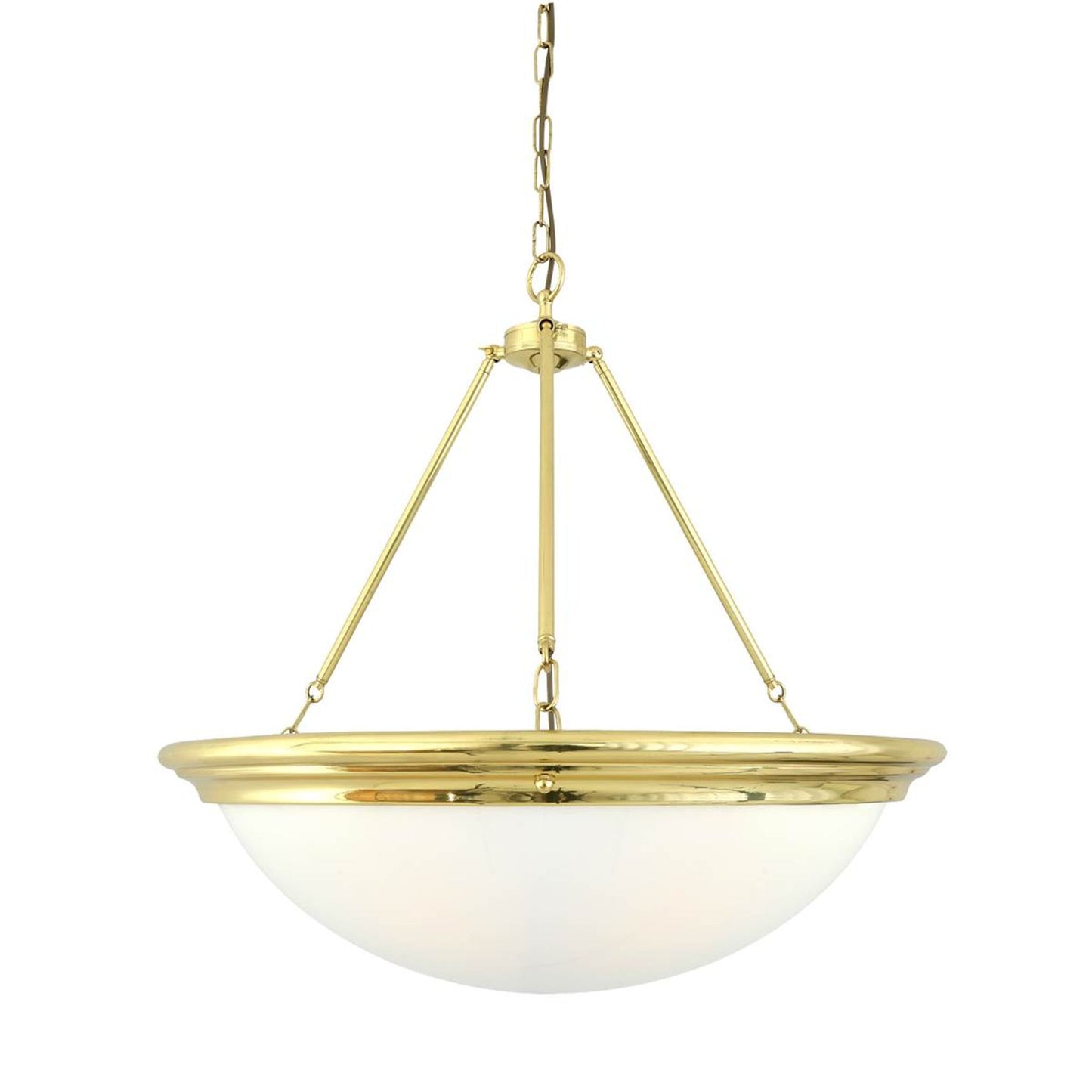 Athlone Traditional Pendant with Half-Dome Glass Shade