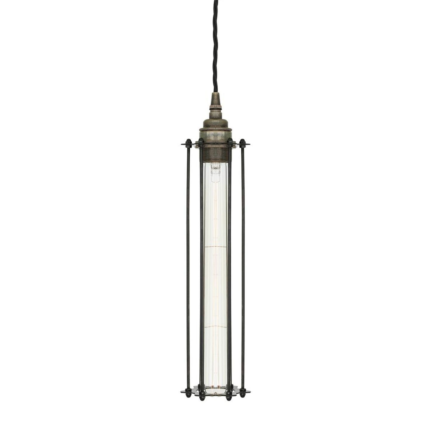 Beirut Industrial Pendant with Black Cage