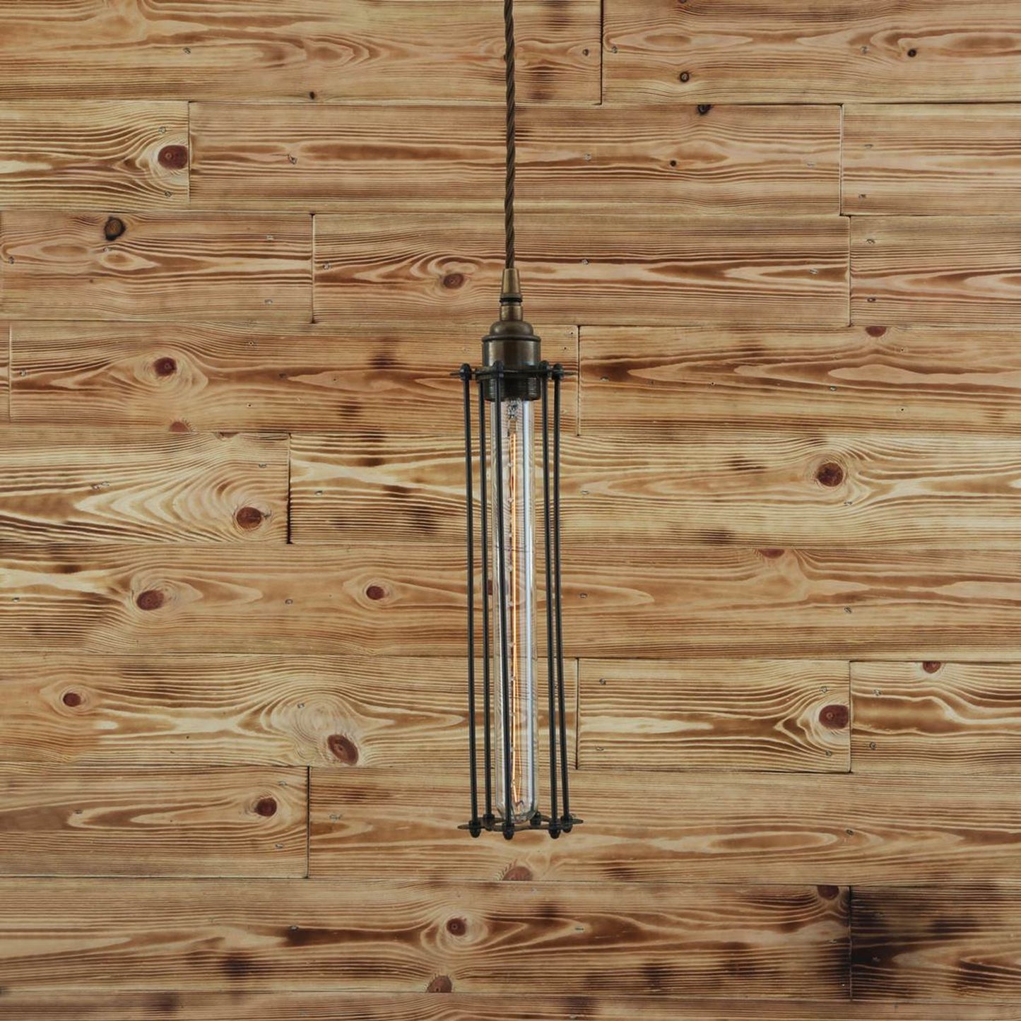 Beirut Industrial Pendant with Black Cage