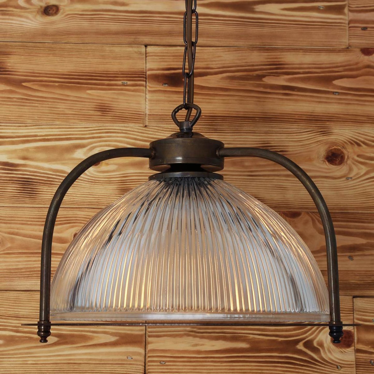 Bousta Holophane Pendant with Glass Diffuser