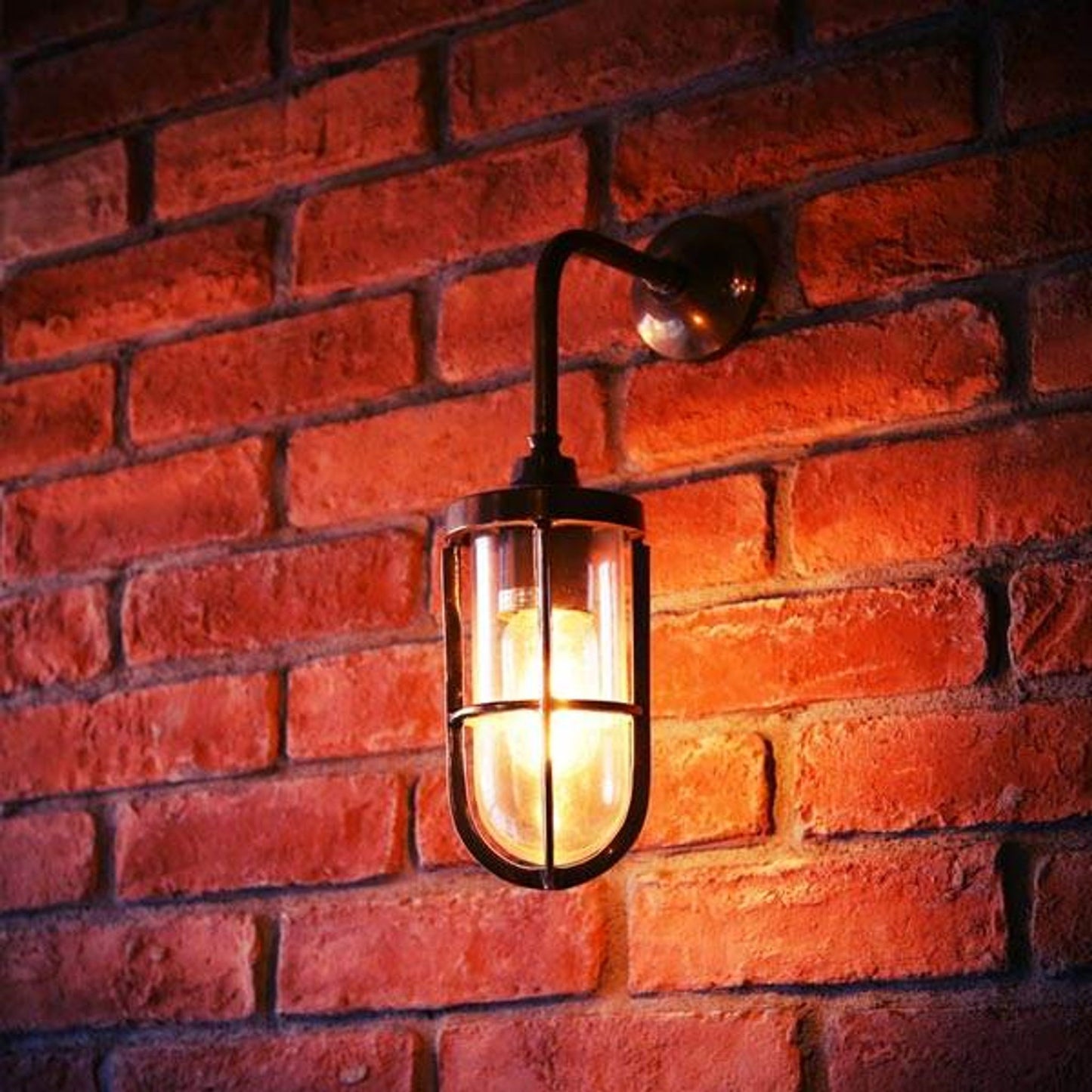 Carac Industrial Well Glass Wall Light IP65