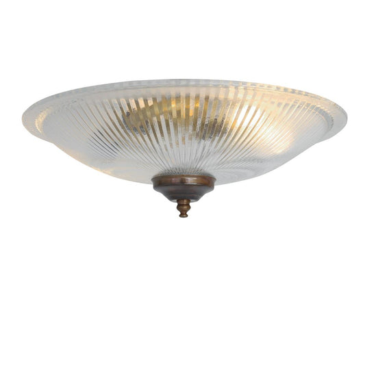 Nicosa Shallow Holophane Flush Ceiling Light