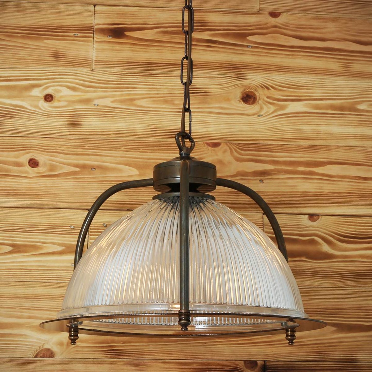 Bousta Holophane Pendant with Glass Shade