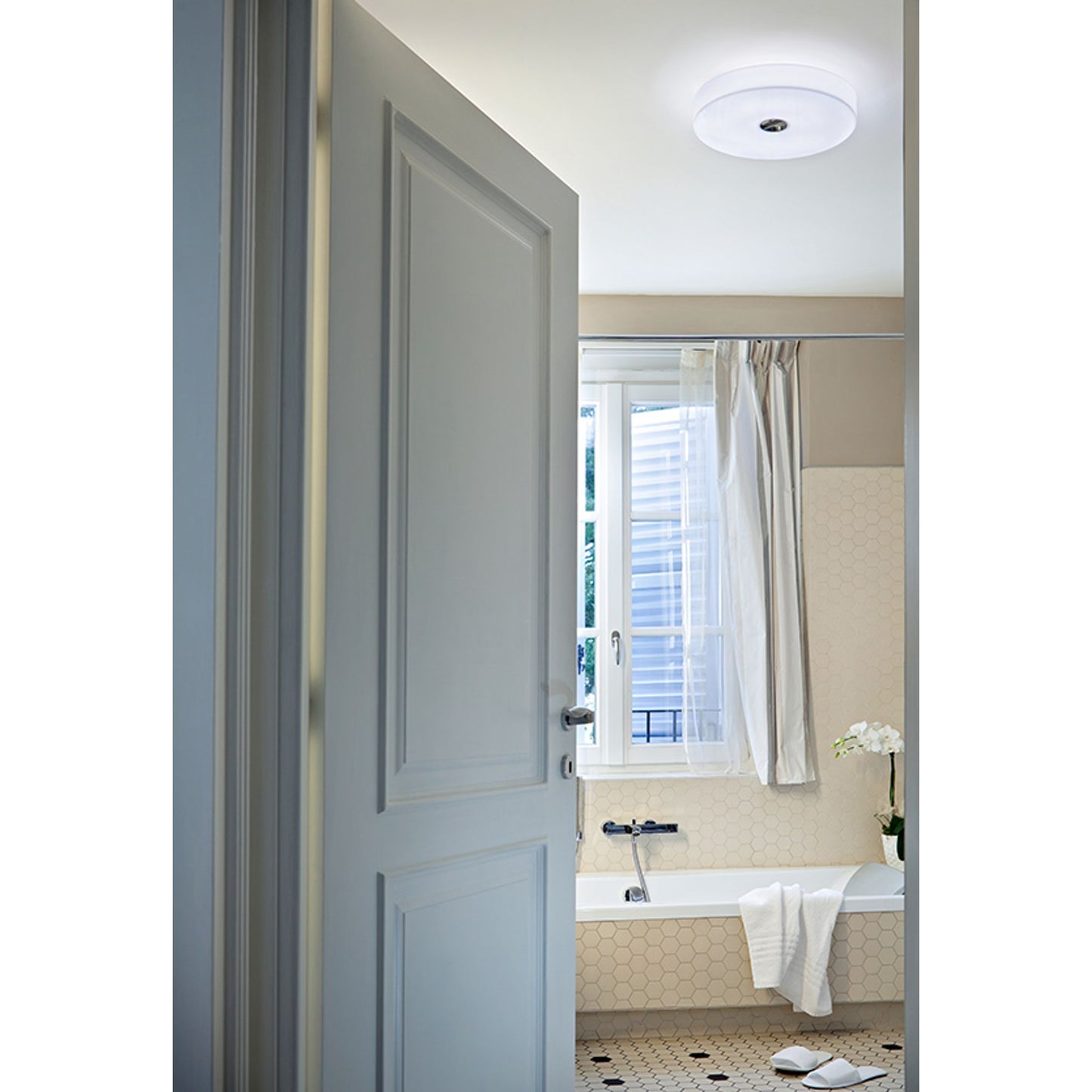 Button Ceiling and Wall Light White