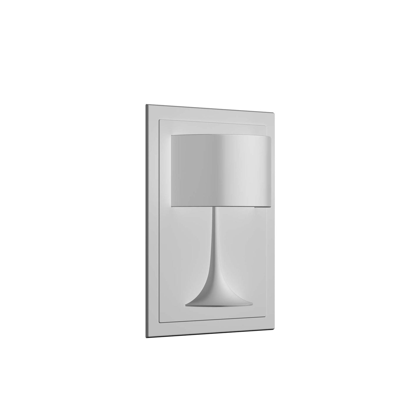 Soft Spun Small Recessed Wall Light with Wall Light