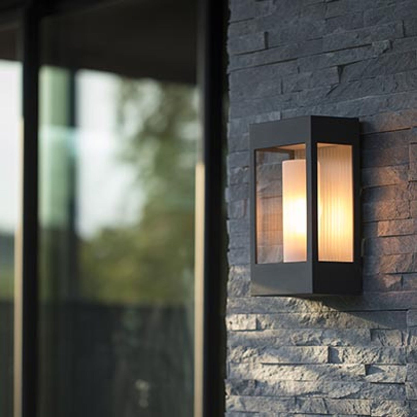 Brick Clear Glass Decorative Wall Light with Polycarbonate Removable Bulb Cover