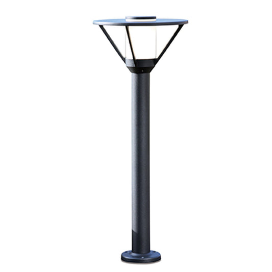 Bermude Small Frosted Glass Bollard with White Reflector