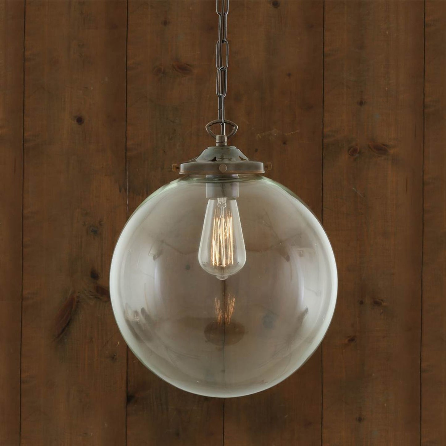 Riad Clear Glass Globe Pendant Light