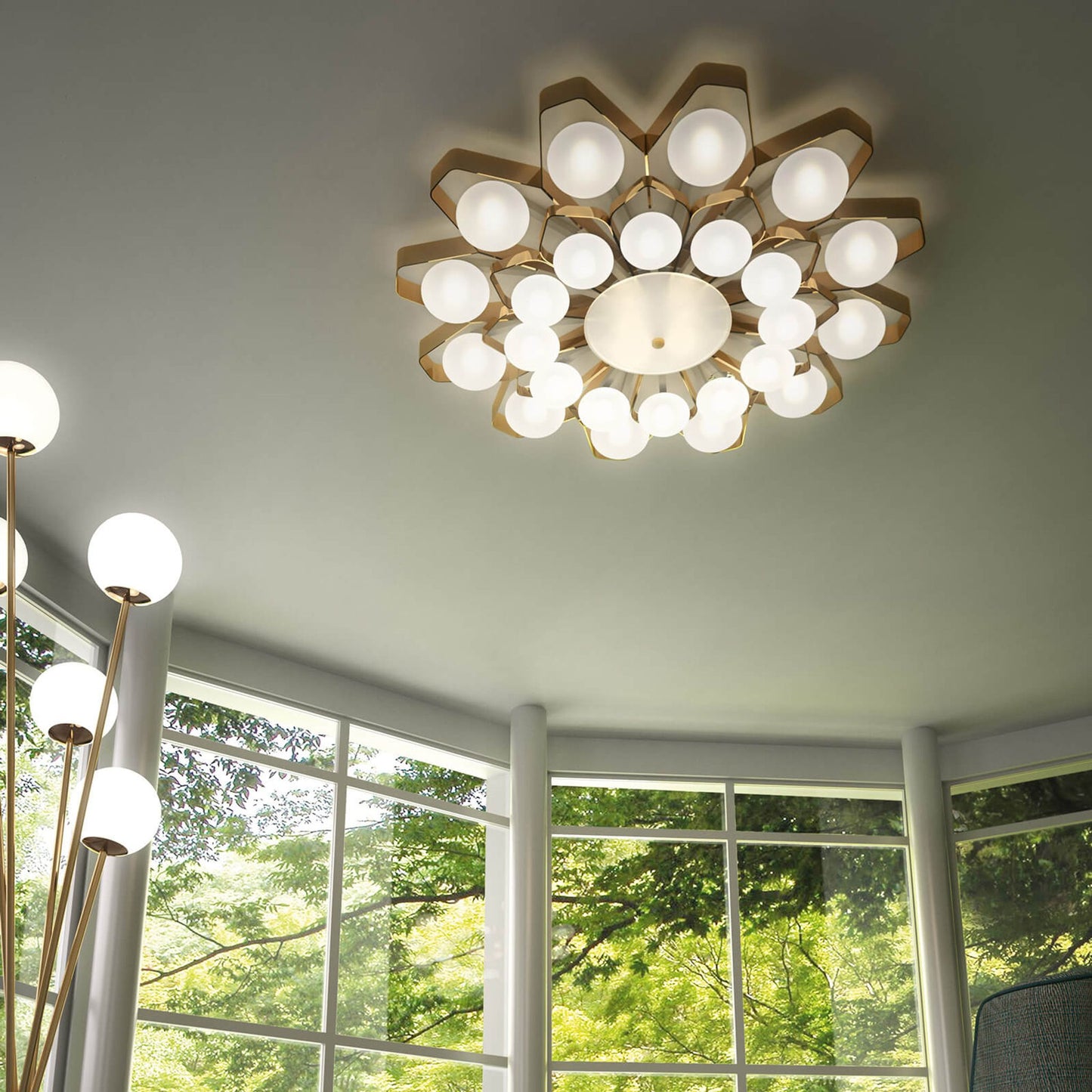 Teo Large Satin Ceiling Light