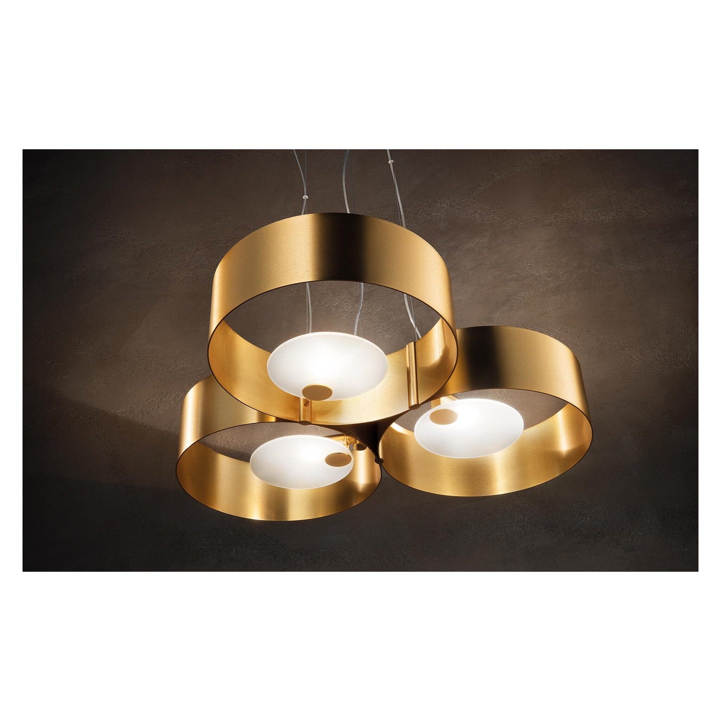 Sound OR3 G12 3-Light Pendant Brushed Gold