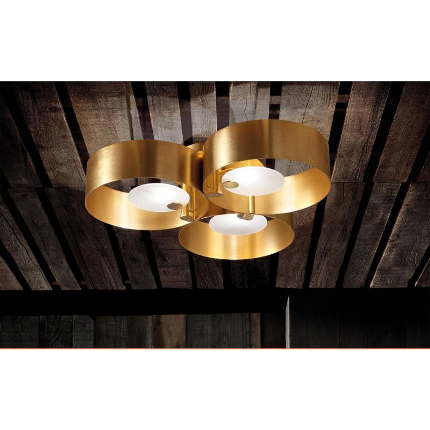 Sound PL3 G12 3-Light Ceiling Light Brushed Gold