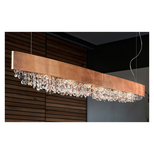 Ola S6 OV 160 Oval LED Pendant with Colored Glass