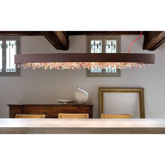 Ola S4 OV 100 Oval LED Pendant with Colored Glass