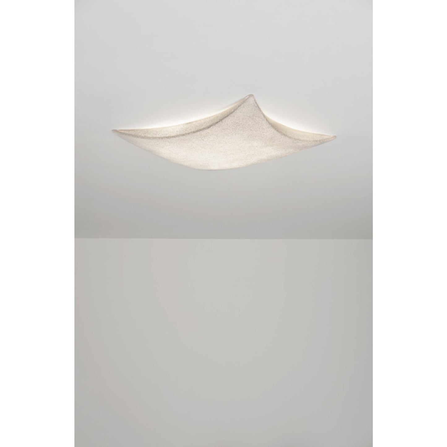 Kite Large LED Ceiling Lamp with Curved Planes Shaped Stainless Steel Support