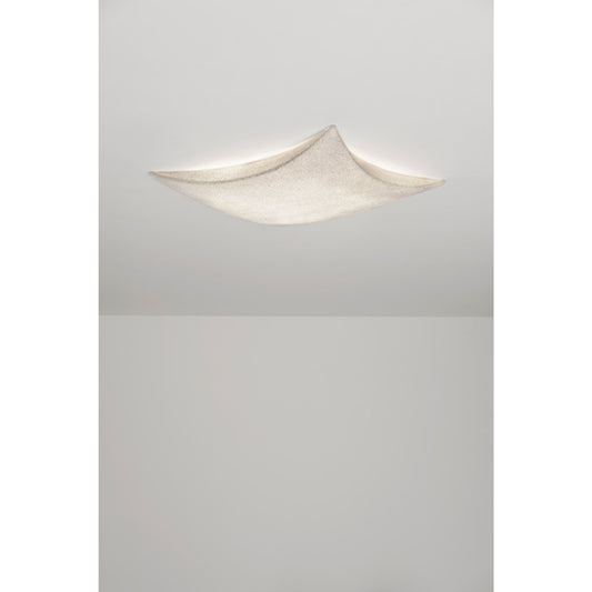 Kite Large LED Ceiling Lamp with Curved Planes Shaped Stainless Steel Support