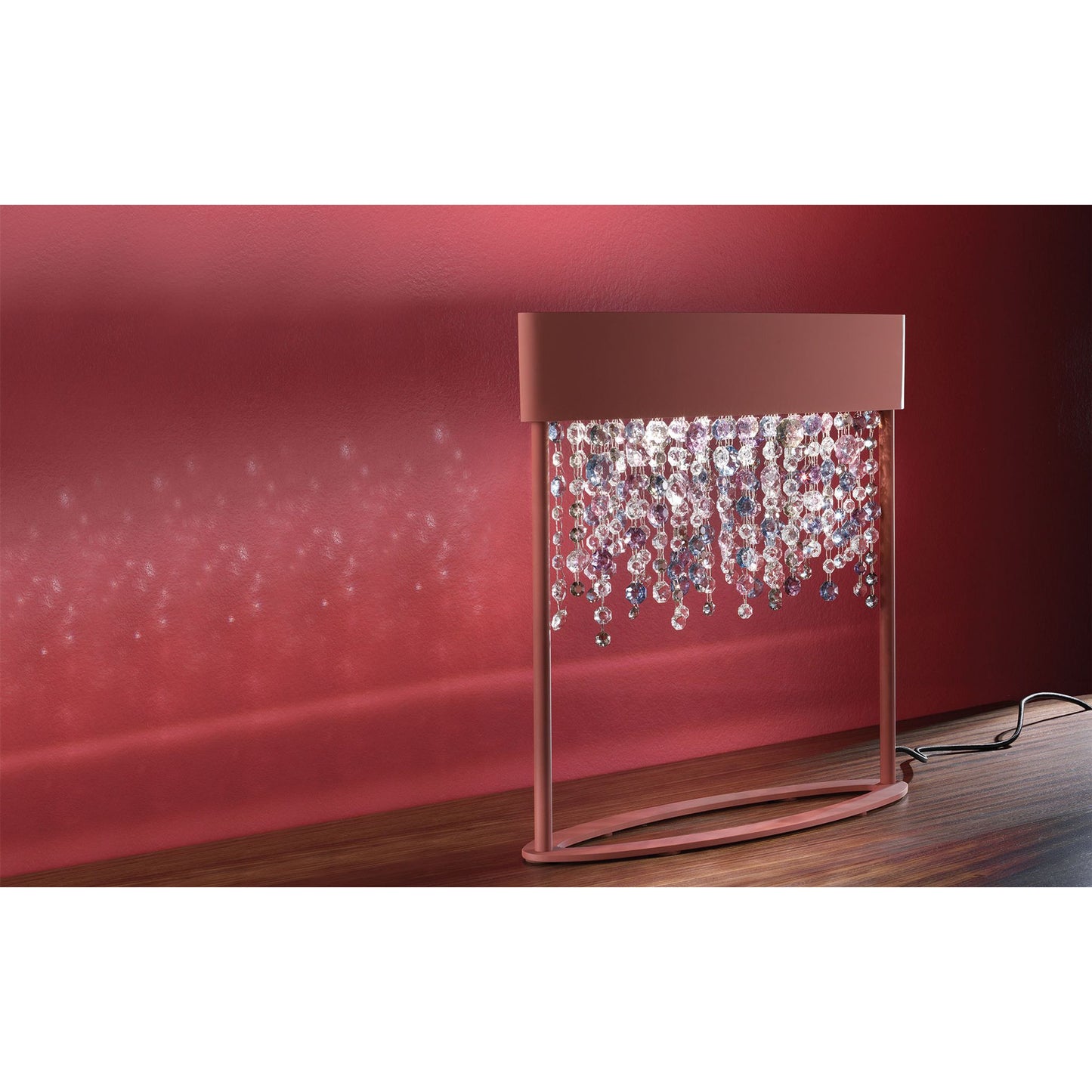 Ola LED Table Lamp with Colored Glass