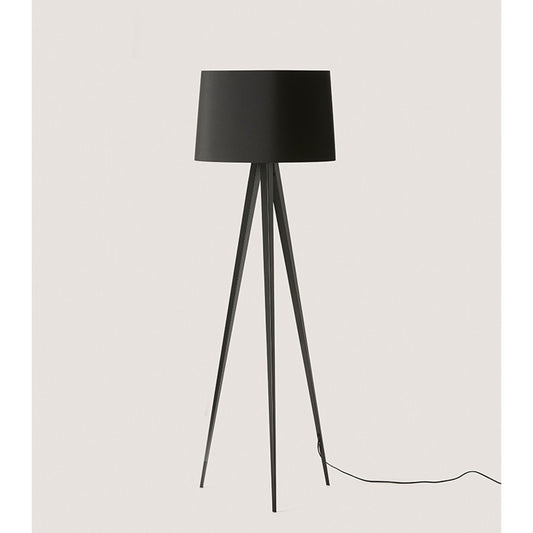 Tripod II Floor Lamp in Matt Black with Black Shade