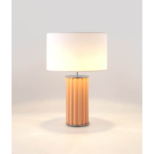 Sonica Peach Table Lamp With Shade