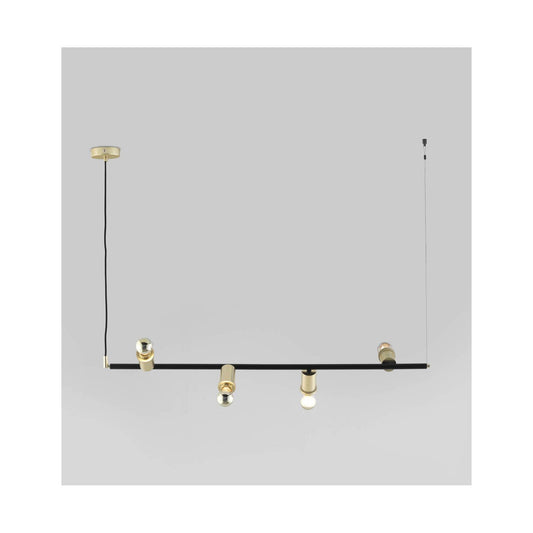 Ohlala 4-Light Pendant with Brass Details