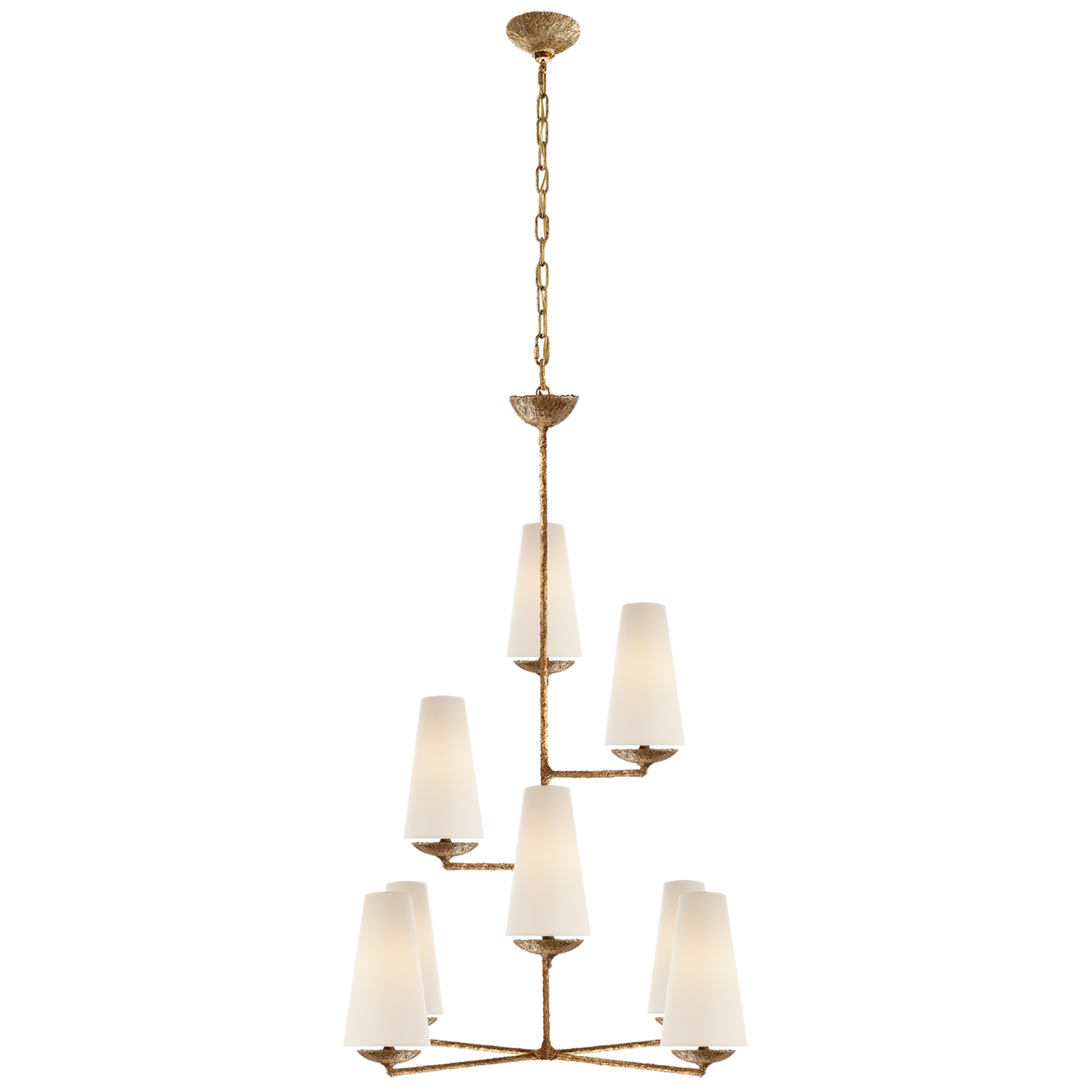 Fontaine Vertical Pendant with Linen Shades