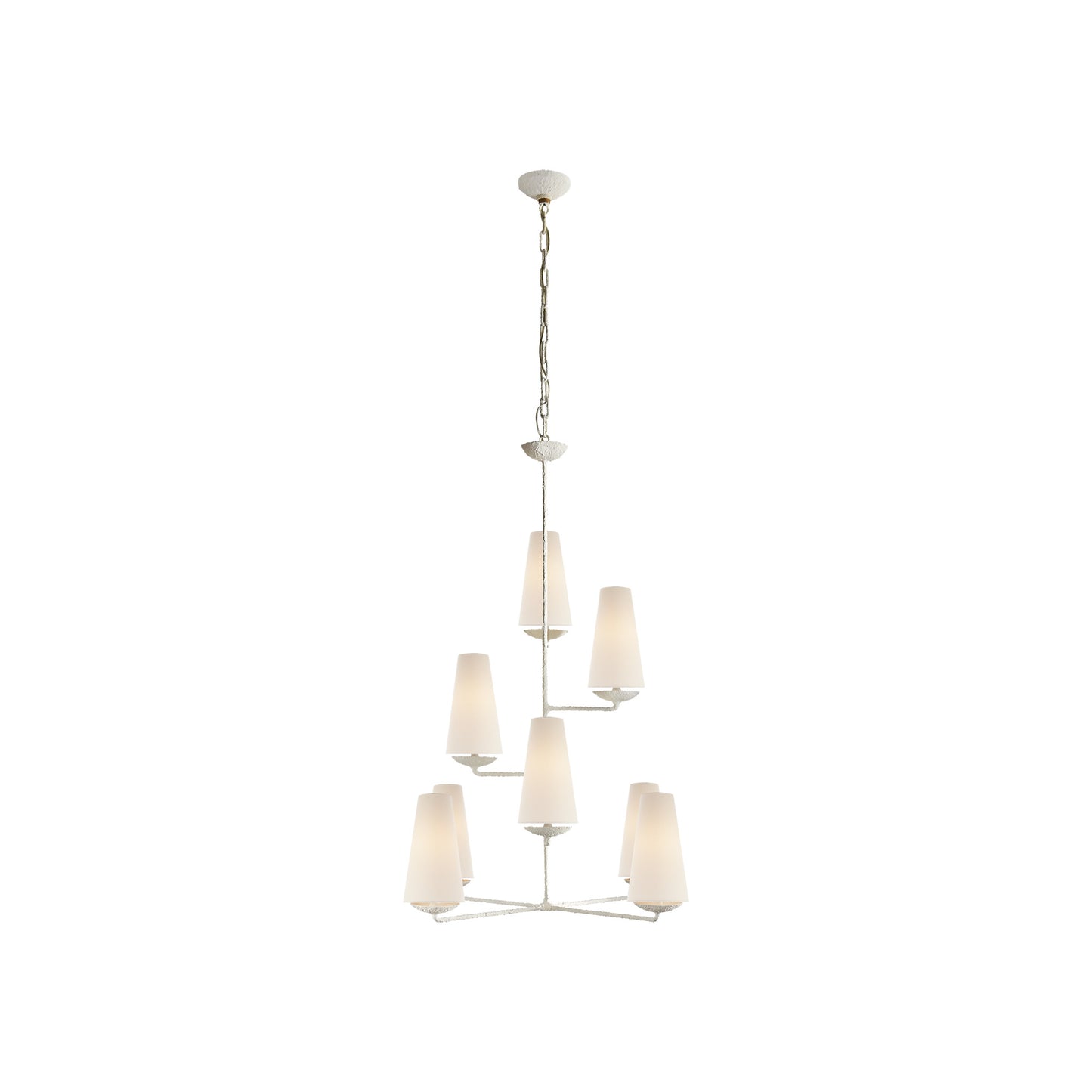 Fontaine Vertical Pendant with Linen Shades