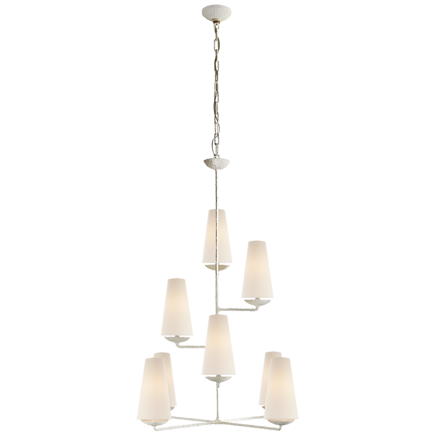 Fontaine Vertical Pendant with Linen Shades