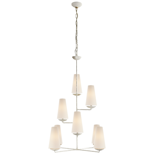 Fontaine Vertical Pendant with Linen Shades