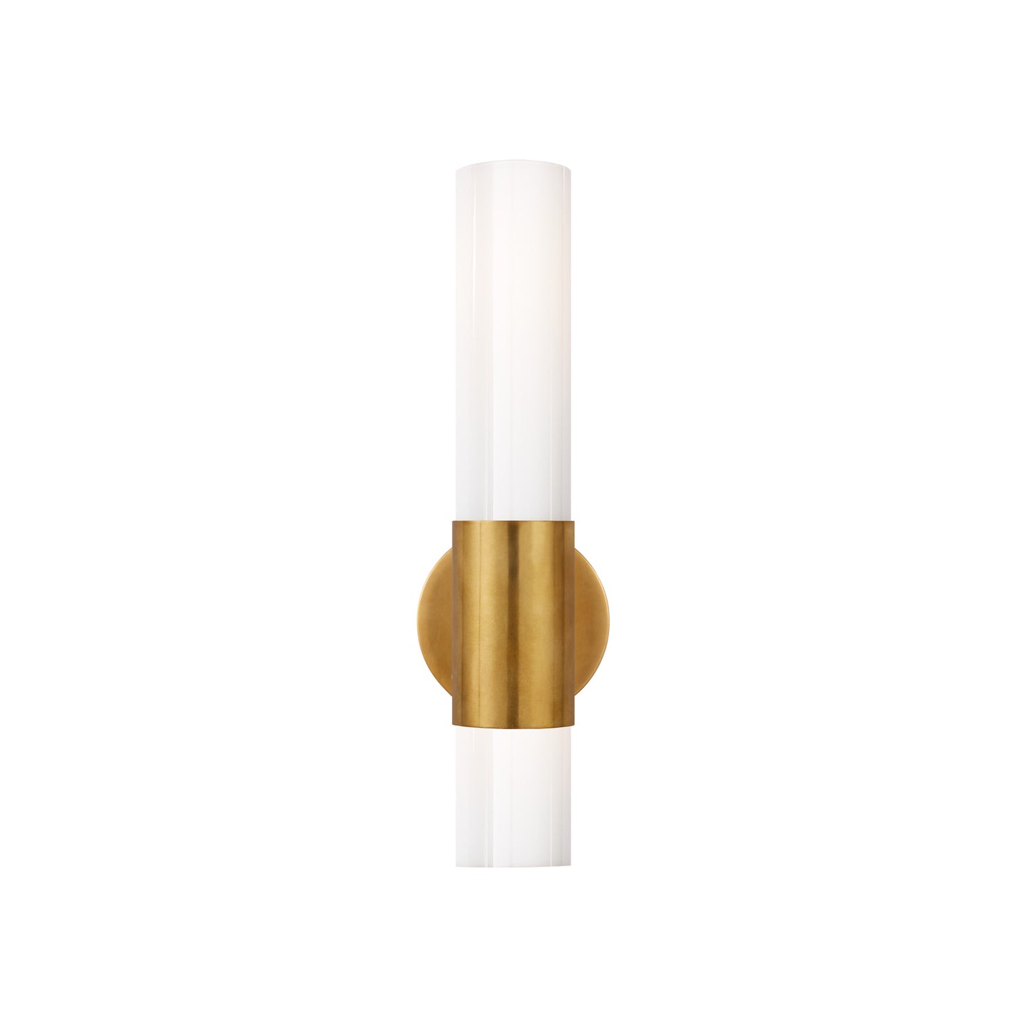 Penz Medium Cylindrical Sconce with White Glass