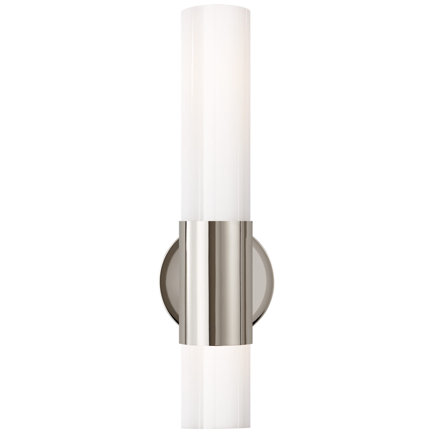 Penz Medium Cylindrical Sconce with White Glass