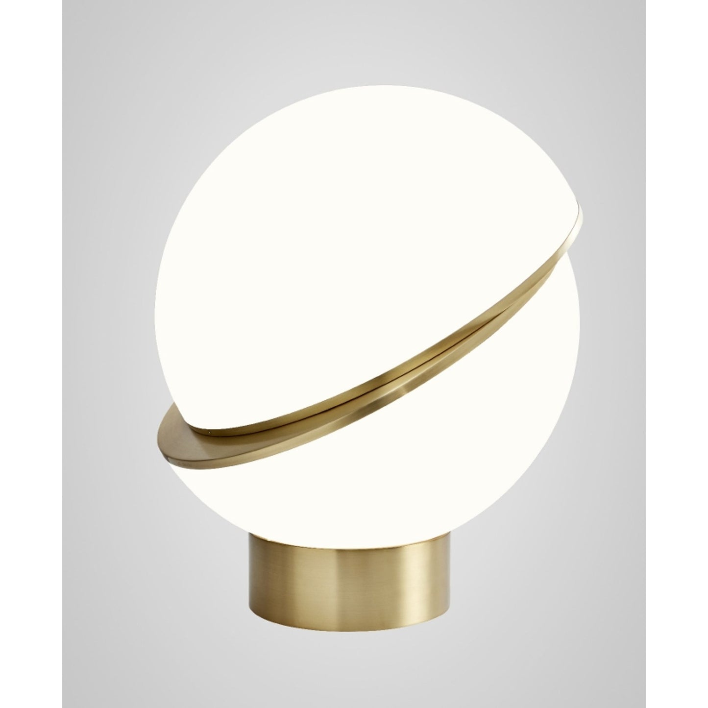 Crescent Table Lamp Brushed Brass with Opal Acrylic