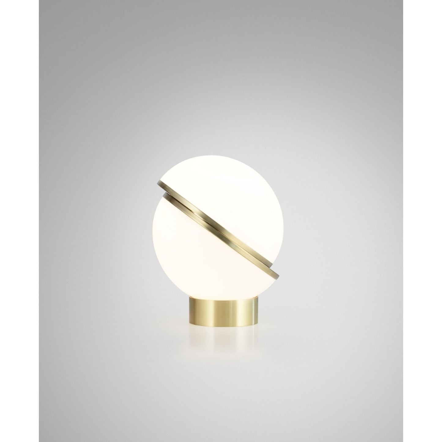 Crescent Table Lamp Brushed Brass with Opal Acrylic