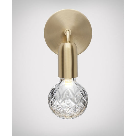 Crystal Bulb LED Wall Light Brushed Brass