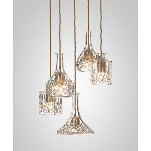 Decanterlight 5-Light LED Pendant with Lead Crystal