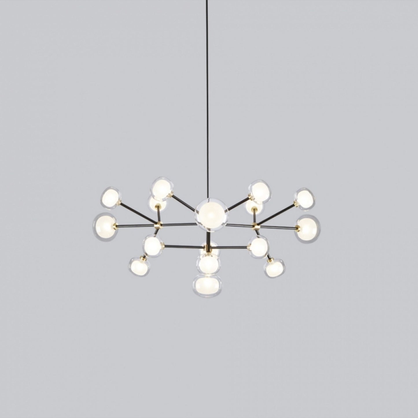 Nabila 16-Light Chandelier Matt Black