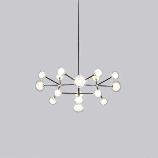 Nabila 16-Light Chandelier Matt Black