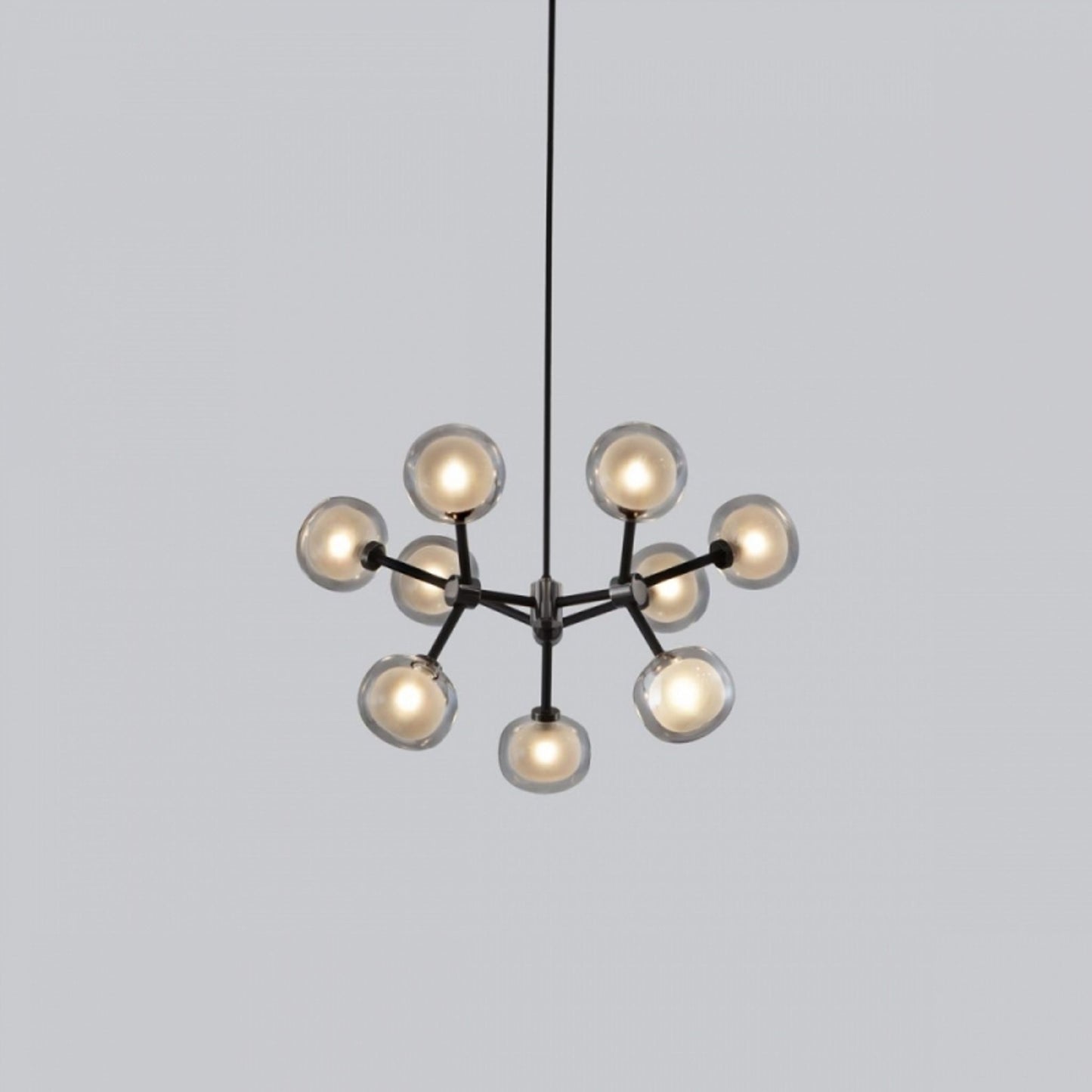 Nabila 9-Light Chandelier Matt Black