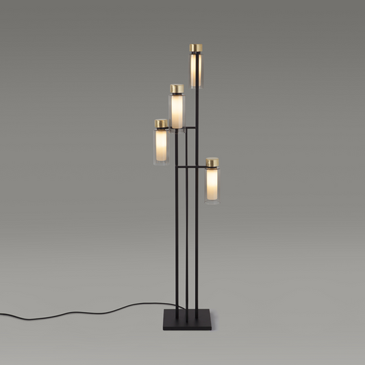 Osman 4-Light Floor Lamp in Matt Black