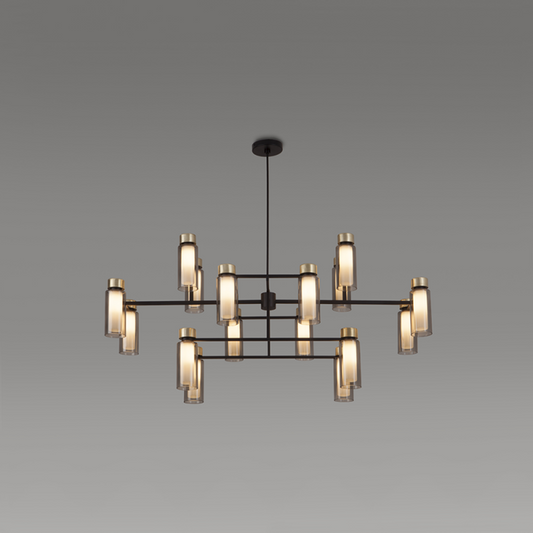 Osman 17-Light Chandelier in Matt Black